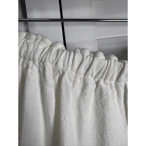 Brandy Melville Kenzo Linen Blend Ruffle Pull On Mini Skirt Size Small Cream - Picture 6 of 10